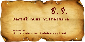 Bartánusz Vilhelmina névjegykártya